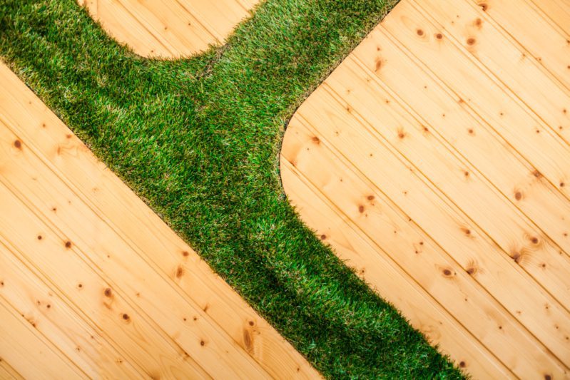 how to lay artificial grass on concrete