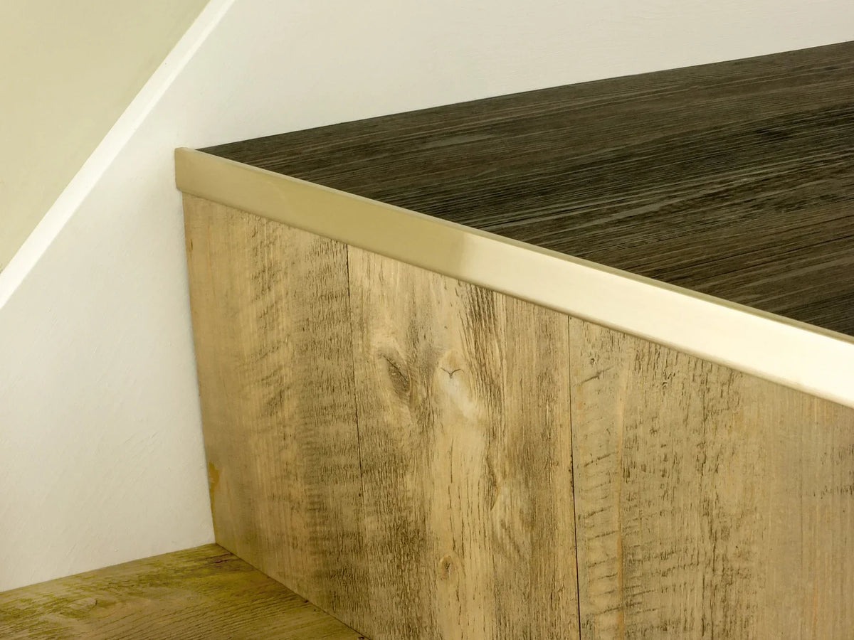 Stairrods LVT Nosing No Bull Satin Brass