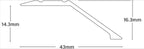 Interfloor Standard Aluminium Wood Effect Angle Edge 14mm