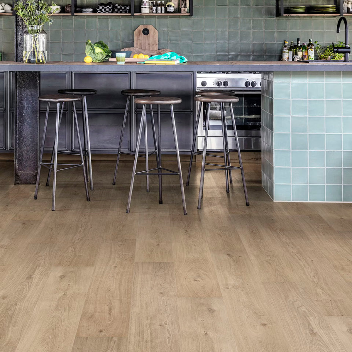 Floorify Long Planks Champagne Glue Down