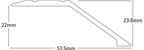 Interfloor Standard Aluminium Wood Effect Angle Edge 22mm