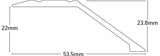 Interfloor Standard Aluminium Wood Effect Angle Edge 22mm