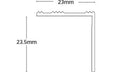 Interfloor Standard Aluminium Angle Section – Small 23mm x 23.5 mm