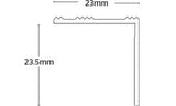 Interfloor Standard Aluminium Angle Section – Small 23mm x 23.5 mm
