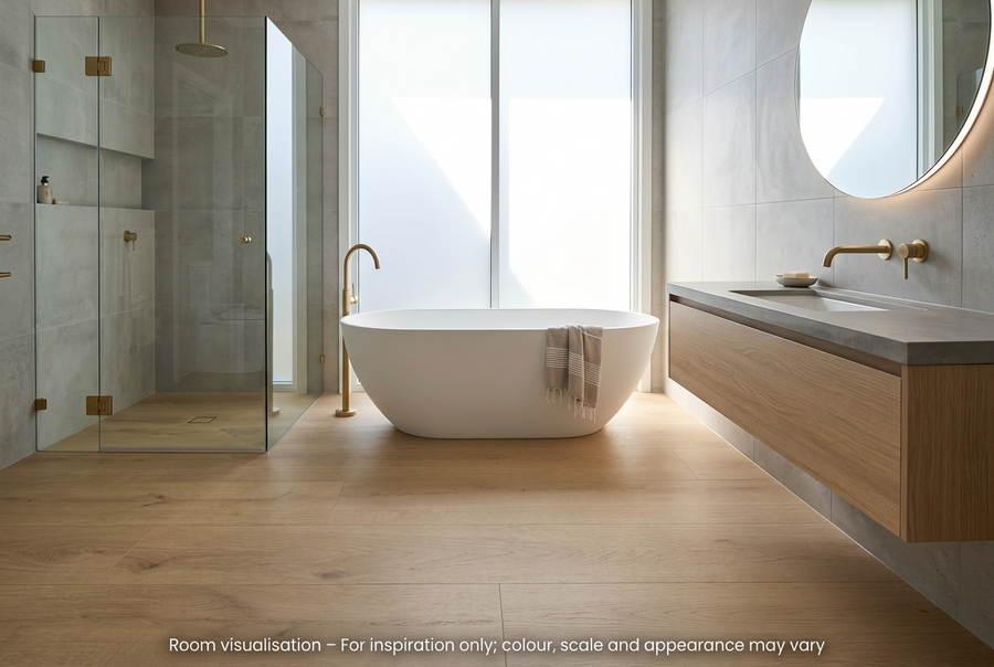 Floorify Planks Apple Crumble in Bathroom