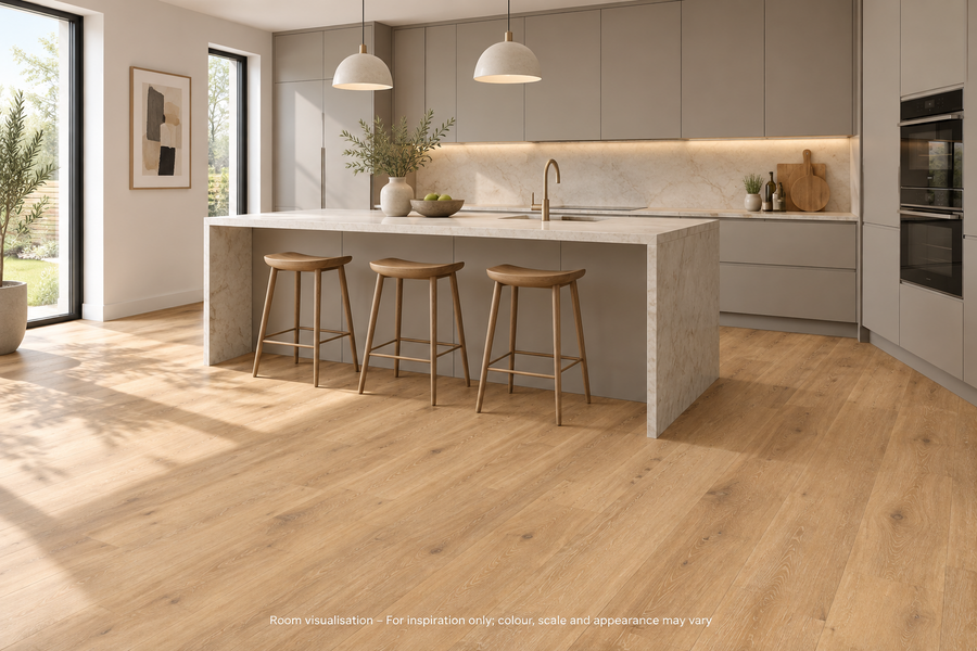 Karndean Van Gogh Rigid Core Baltic Limed Oak in Kitchen