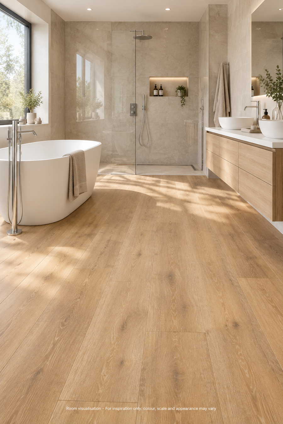Karndean Van Gogh Rigid Core Baltic Limed Oak in Bathroom