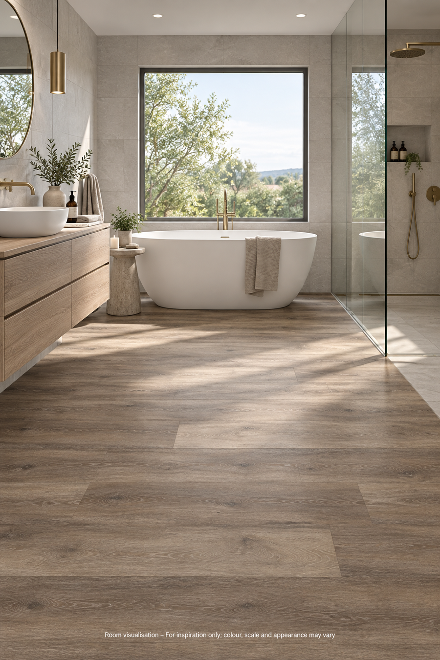 Karndean Van Gogh Rigid Core Baltic Mistral Oak in Bathroom