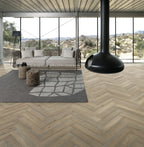 Kährs Engineered Wood Herringbone Oak CC Vintage White Left