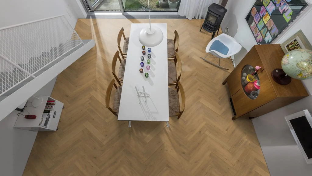 Kährs Engineered Wood Oak Herringbone CD Smoked Grey