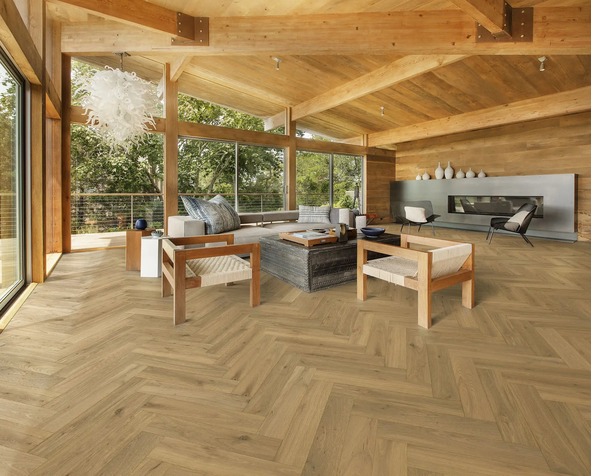 Kährs Engineered Wood Oak Herringbone CD Smoked Grey