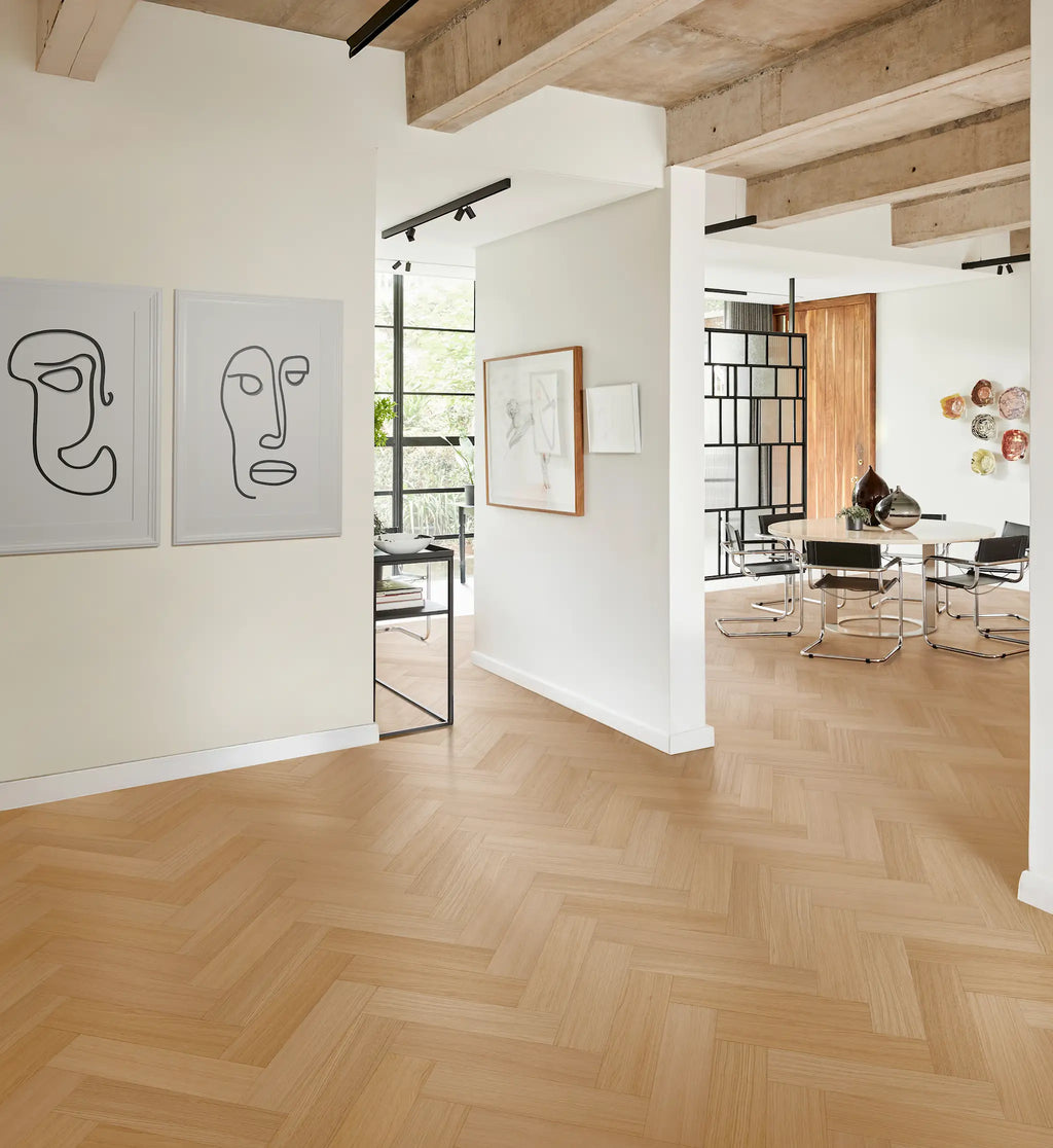 Kährs Engineered Wood Texture Oak Chamomille Herringbone Right