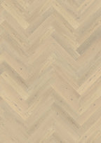 Kährs Engineered Wood Texture Oak Herringbone CD Créme White Left