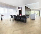 Kährs Engineered Wood Texture Oak Herringbone CD Créme White Left