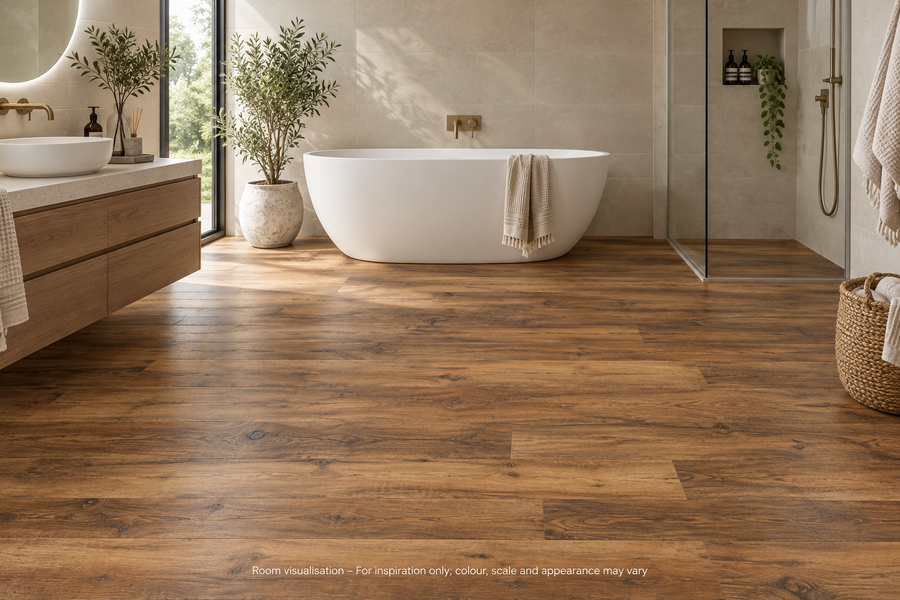 Karndean Art Select Reclaimed Chestnut in Bathroom