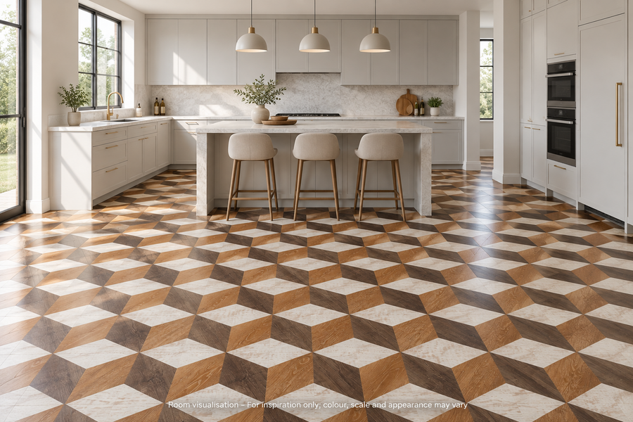 Karndean Kaleidoscope Cubix KAL13 in Kitchen
