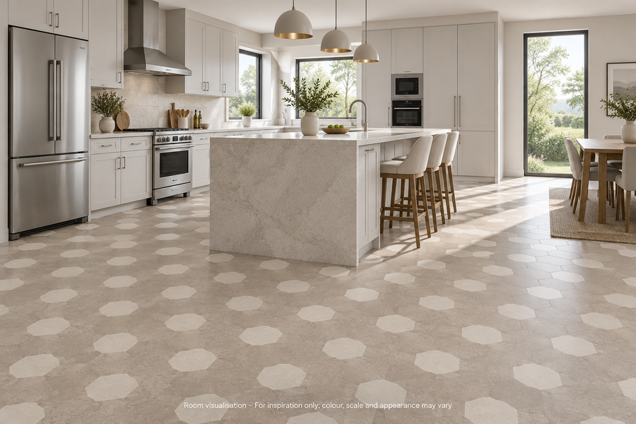 Karndean Kaleidoscope Hexa KAL09 in Kitchen