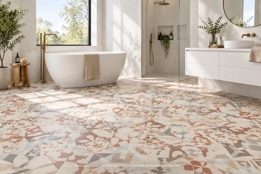 Karndean Kaleidoscope Marrakesh in Bathroom