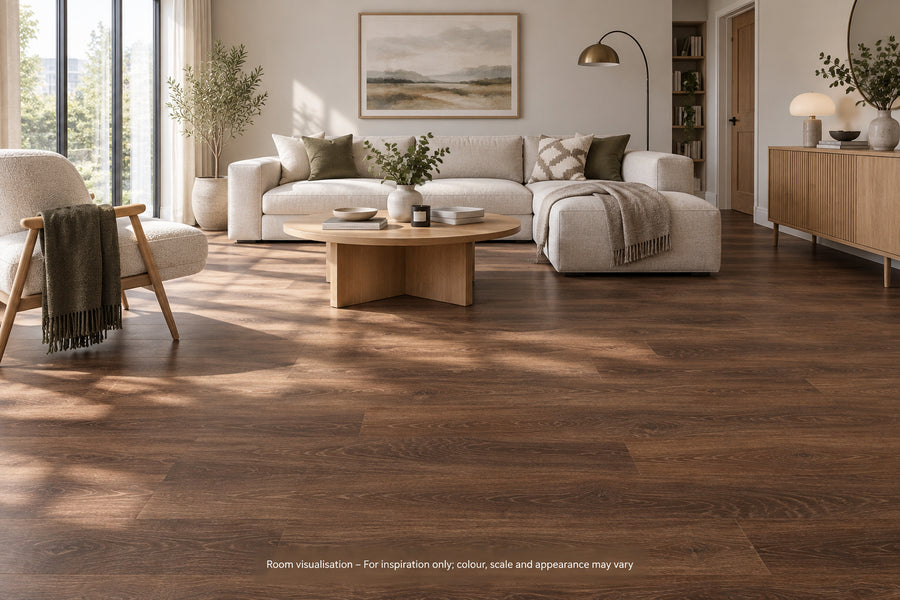 Karndean Knight Tile Aged Oak in Living room
