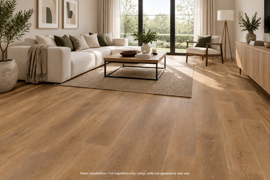 Karndean Knight Tile Classic Limed Oak in Living room