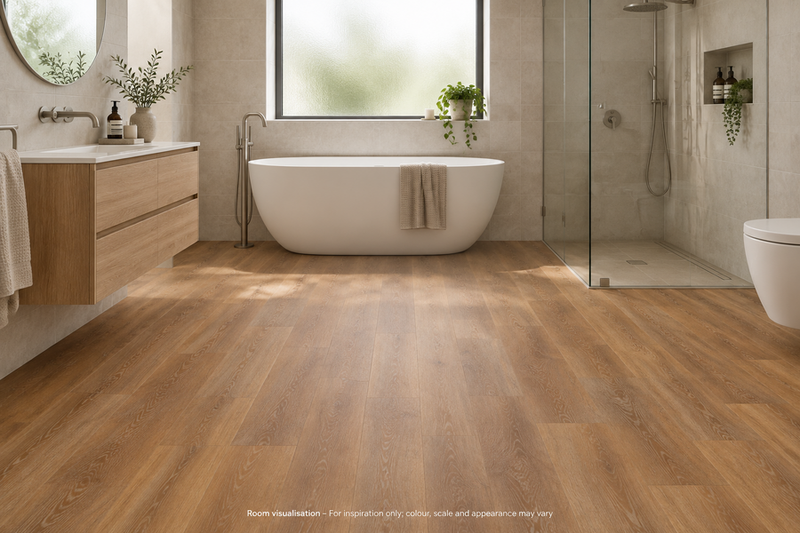 Karndean Knight Tile Classic Limed Oak in Bathroom
