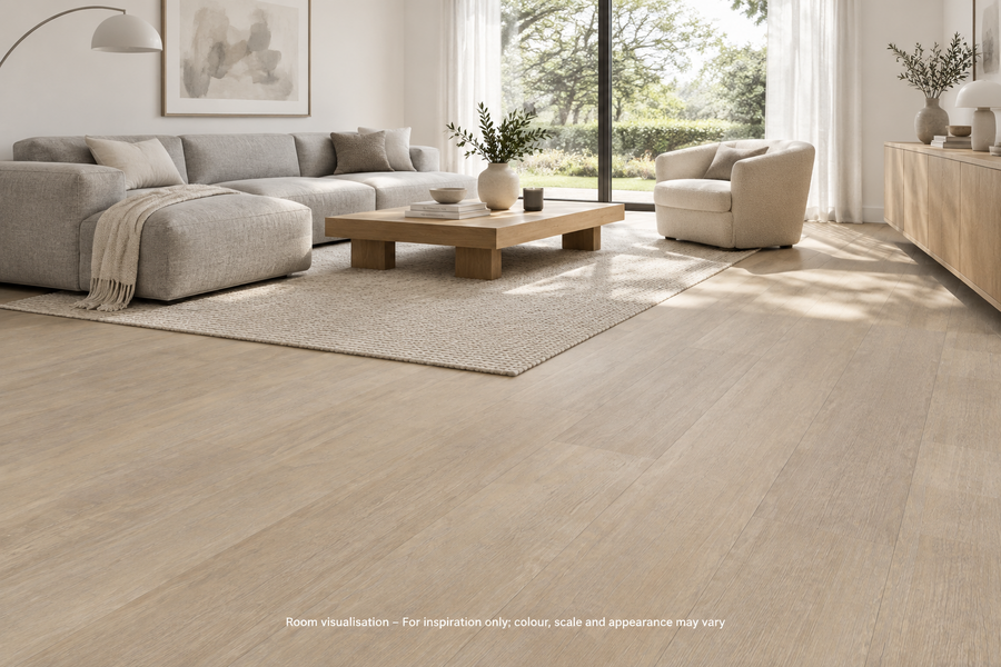 Karndean Knight Tile Coastline Oak in Living room