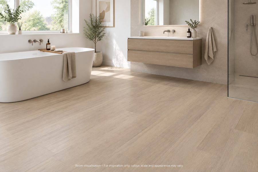 Karndean Knight Tile Coastline Oak in Bathroom