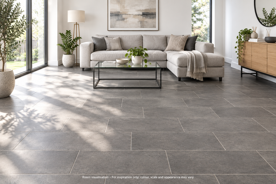 Karndean Knight Tile Cumbrian Stone in Living room