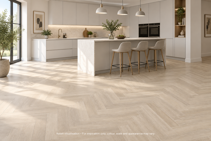 Karndean Knight Tile Dutch Limed Oak SM in Kitchen