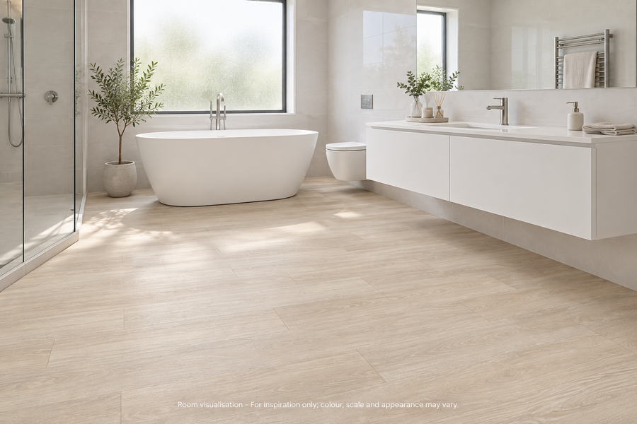 Karndean Knight Tile Dutch Limed Oak in Bathroom