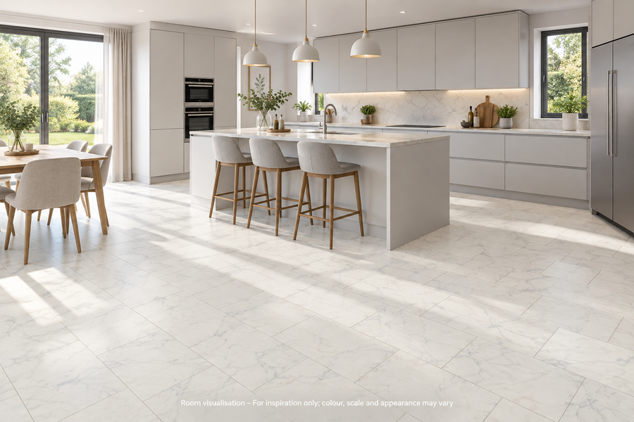 Karndean Knight Tile Frosted Marble in Kitchen