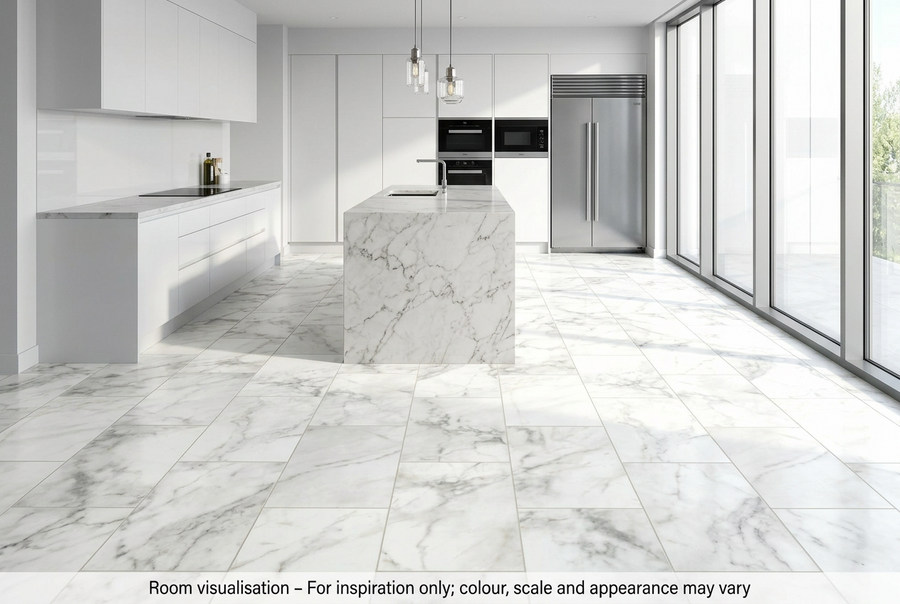 Karndean Knight Tile Gluedown River Marble in Kitchen