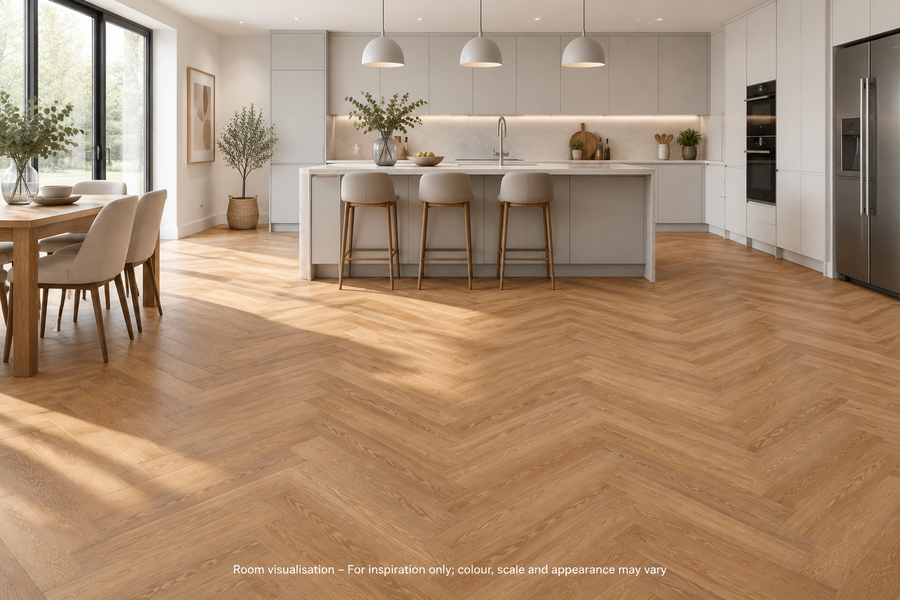 Karndean Knight Tile Honey Limed Oak SM in Living room