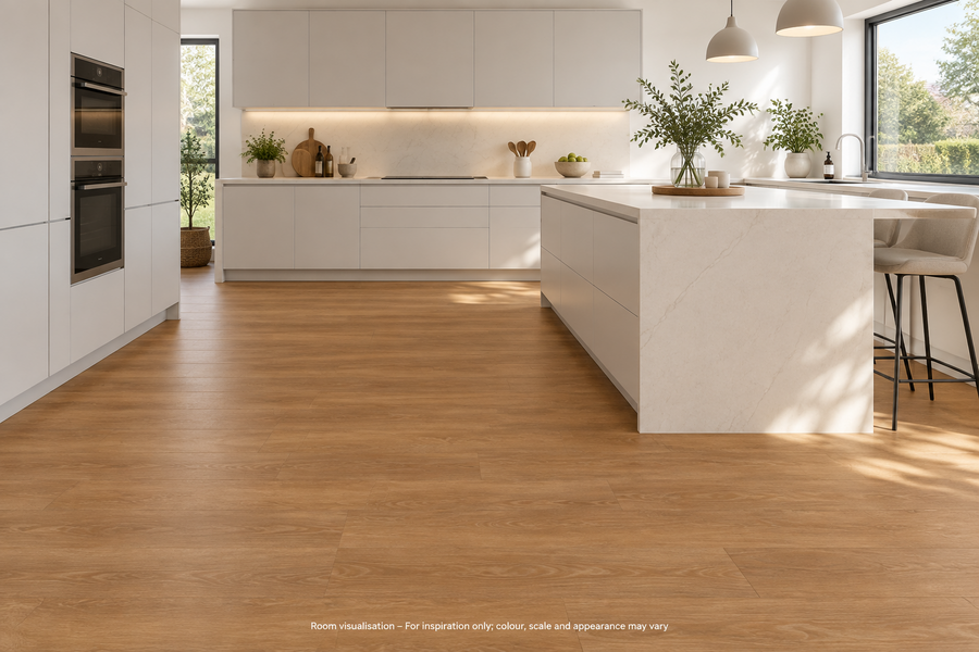 Karndean Knight Tile Honey Limed Oak in Kitchen