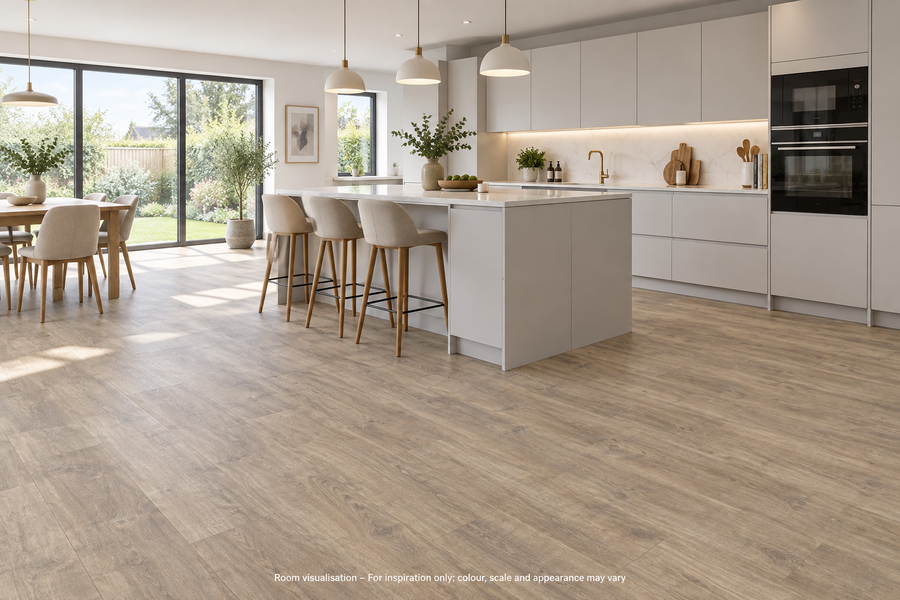 Karndean Knight Tile Light Worn Oak in Kitchen