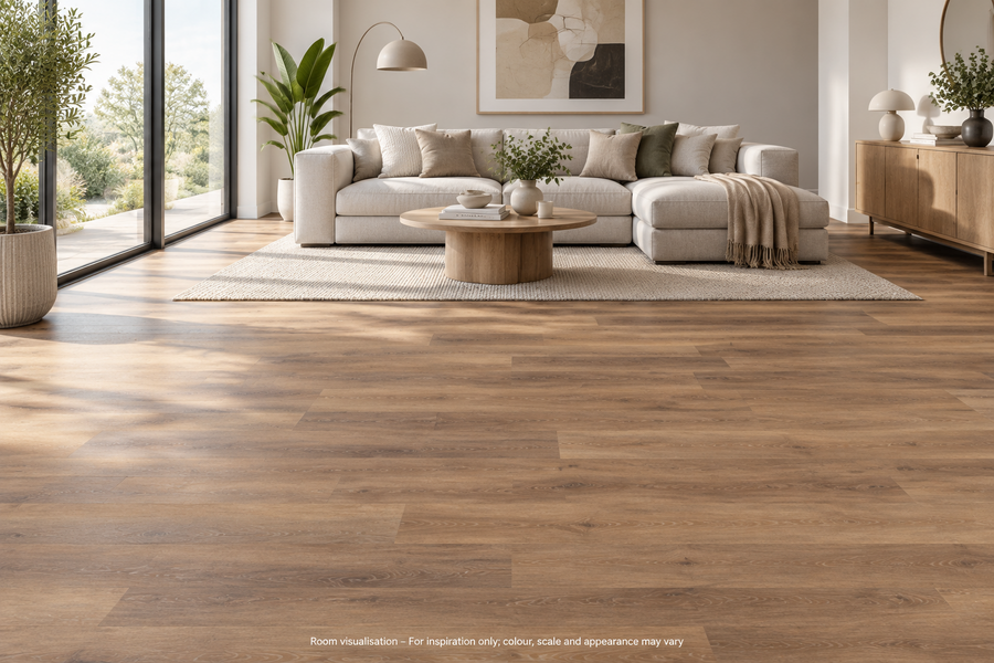 Karndean Knight Tile Mid Limed Oak in Living room