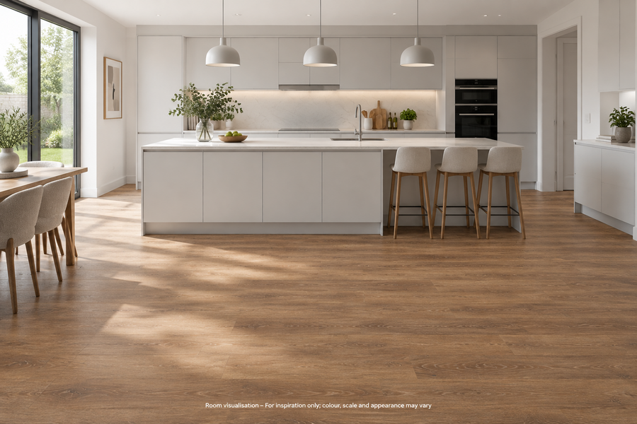 Karndean Knight Tile Mid Limed Oak in Kitchen