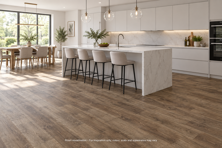 Karndean Knight Tile Mid Worn Oak in Kitchen