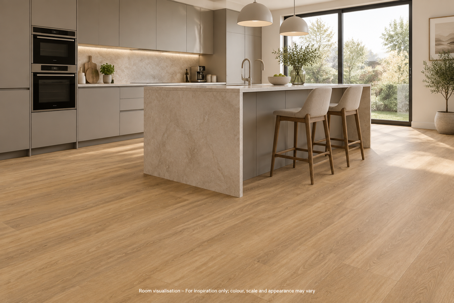 Karndean Knight Tile Natural Studio Oak in Kitchen