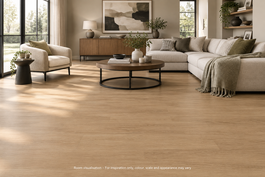Karndean Knight Tile Natural Studio Oak in Living room