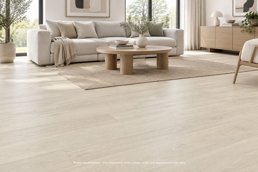 Karndean Knight Tile Nordic Limed Oak in Living room