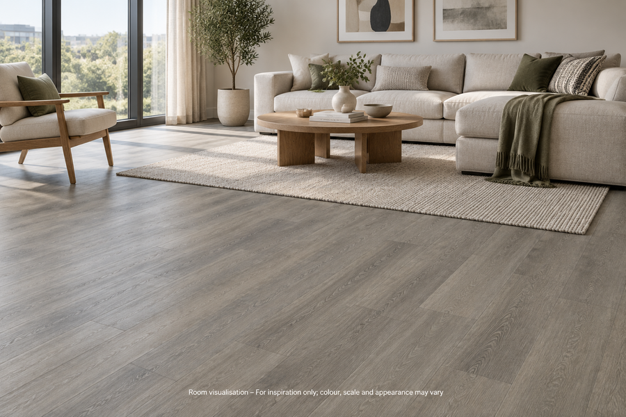 Karndean Knight Tile Quayside Oak in Living room