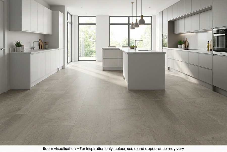 Karndean Knight Tile Rigid Core Honed Pebble Slate in Kitchen