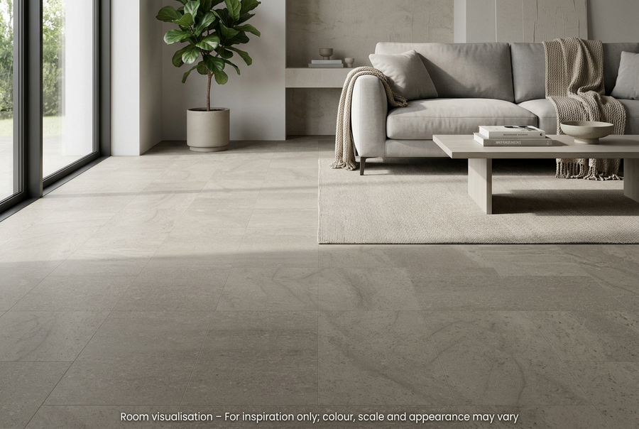 Karndean Knight Tile Rigid Core Honed Pebble Slate in Living room