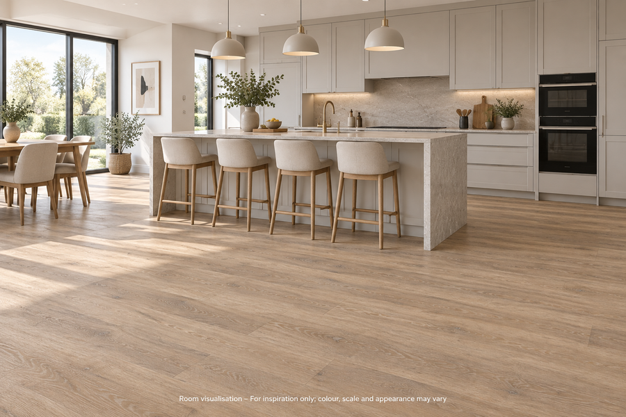 Karndean Knight Tile Rose Washed Oak in Kitchen