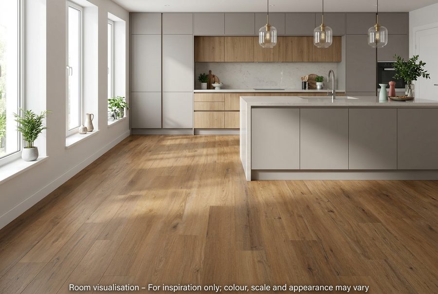 Karndean Knight Tile Rigid Core Traditional Character Oak in Kitchen