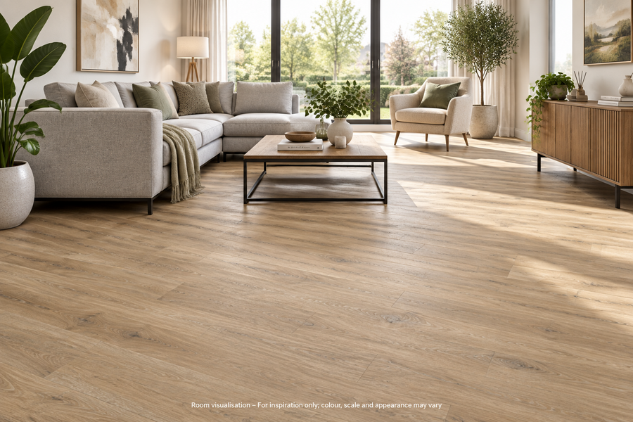 Karndean Knight Tile Washed Character Oak in Living room