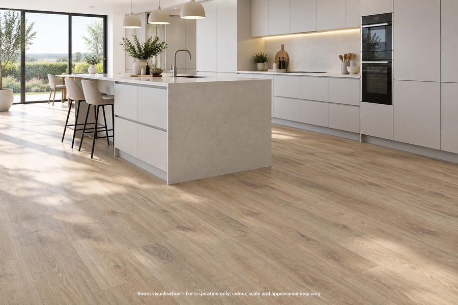 Karndean Knight Tile Washed Character Oak in Kitchen