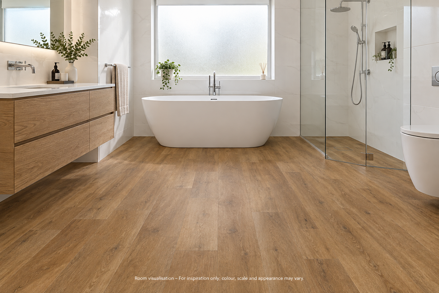Karndean Knight Tile Traditional Character Oak in Bathroom
