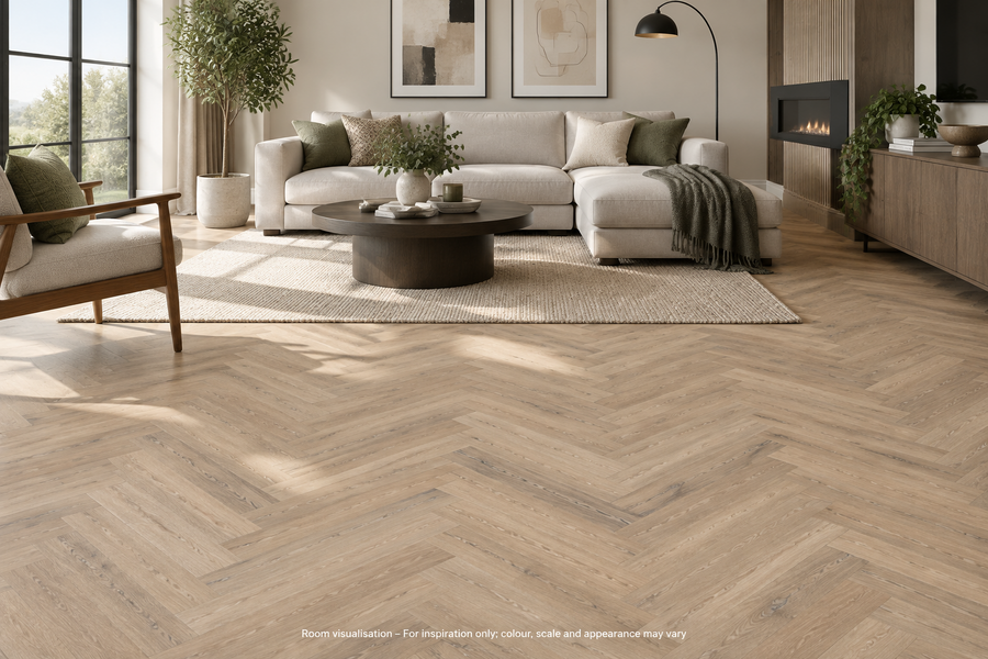 Karndean Knight Tile Washed Character Oak SM in Living room